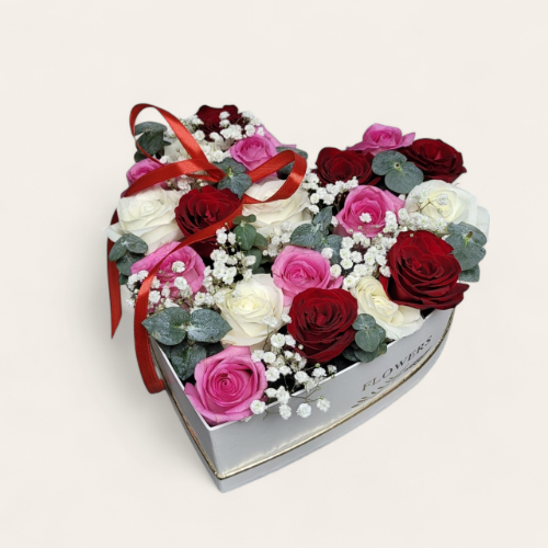 Red Pink Heart Bouquet